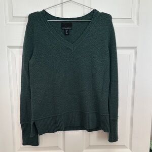 Cynthia Rowley Green V-Neck Sweater